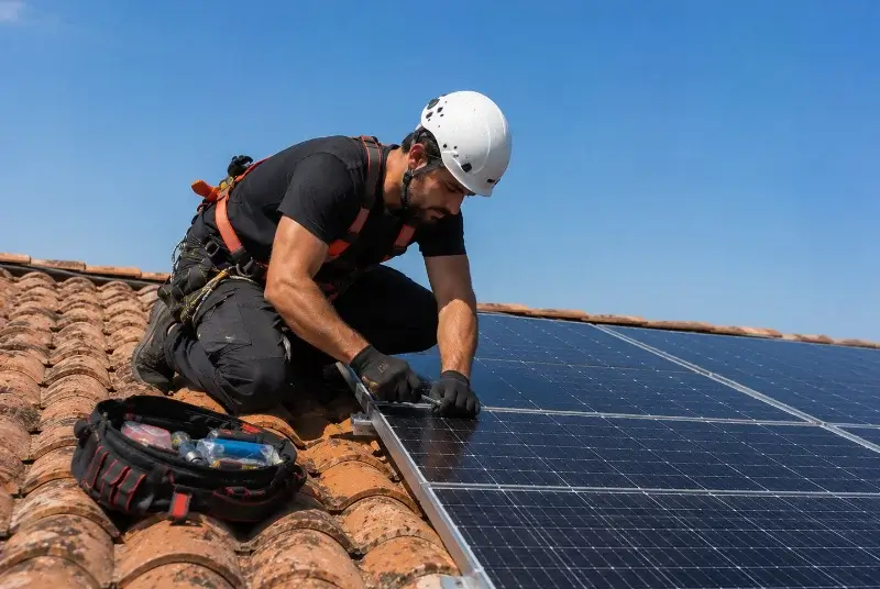 Maintenance et monitoring de panneaux solaires à Aureille